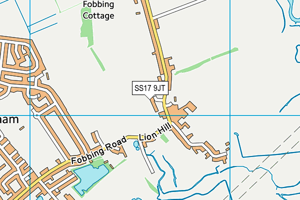 SS17 9JT map - OS VectorMap District (Ordnance Survey)