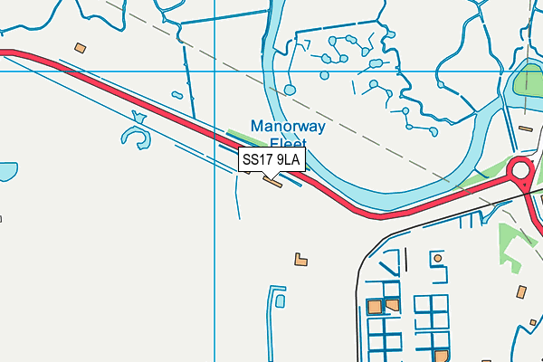SS17 9LA map - OS VectorMap District (Ordnance Survey)