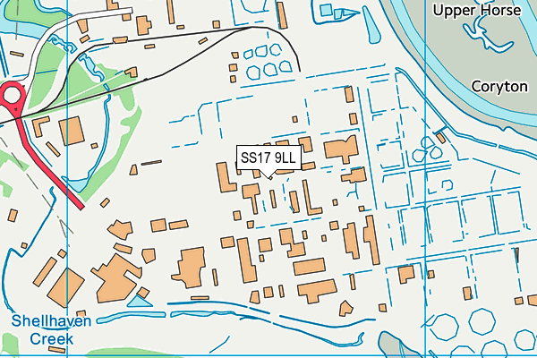 SS17 9LL map - OS VectorMap District (Ordnance Survey)