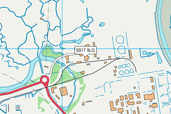 SS17 9LQ map - OS VectorMap District (Ordnance Survey)