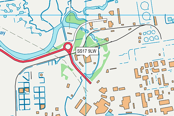 SS17 9LW map - OS VectorMap District (Ordnance Survey)