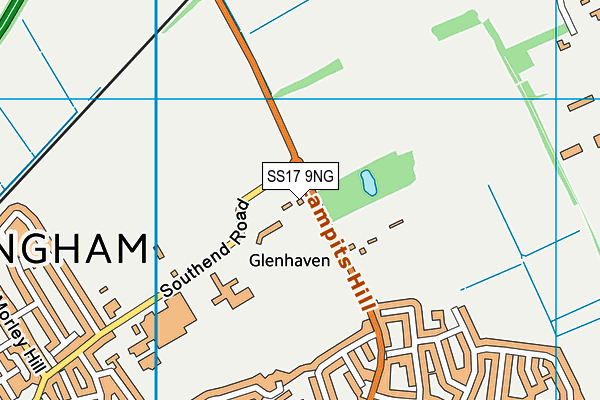 SS17 9NG map - OS VectorMap District (Ordnance Survey)