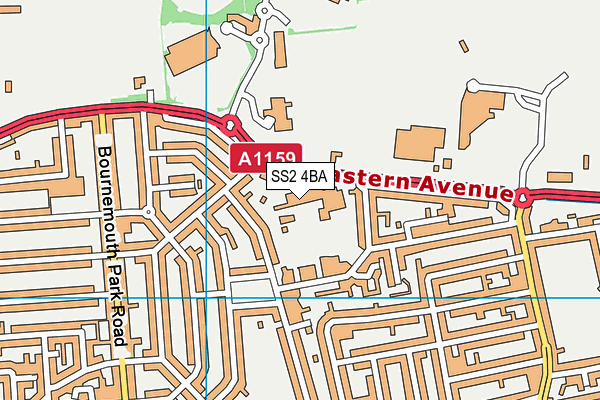 Temple Sutton Primary School map (SS2 4BA) - OS VectorMap District (Ordnance Survey)