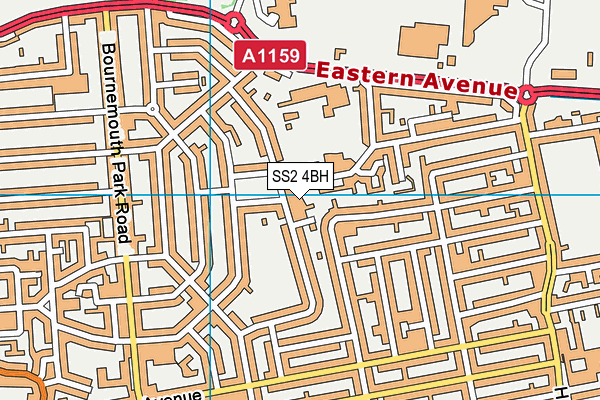 SS2 4BH map - OS VectorMap District (Ordnance Survey)