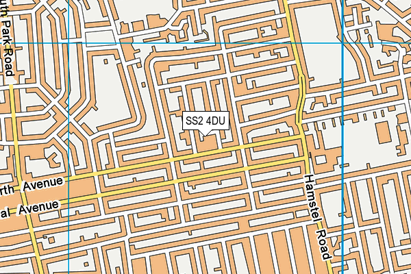 SS2 4DU map - OS VectorMap District (Ordnance Survey)