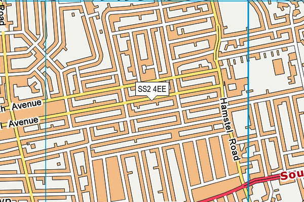 SS2 4EE map - OS VectorMap District (Ordnance Survey)