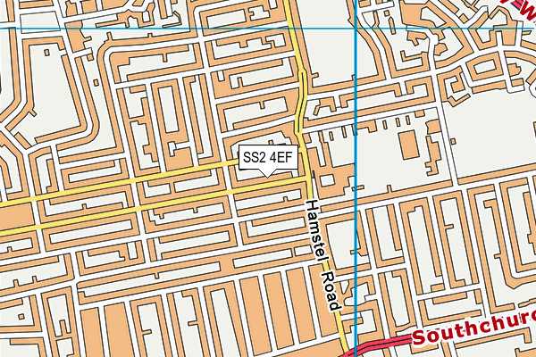 SS2 4EF map - OS VectorMap District (Ordnance Survey)