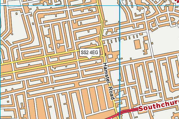 SS2 4EG map - OS VectorMap District (Ordnance Survey)