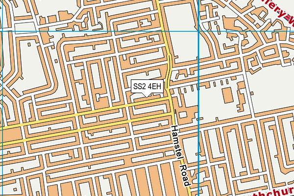 SS2 4EH map - OS VectorMap District (Ordnance Survey)