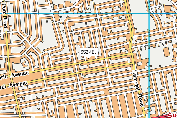 SS2 4EJ map - OS VectorMap District (Ordnance Survey)