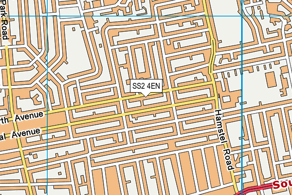 SS2 4EN map - OS VectorMap District (Ordnance Survey)