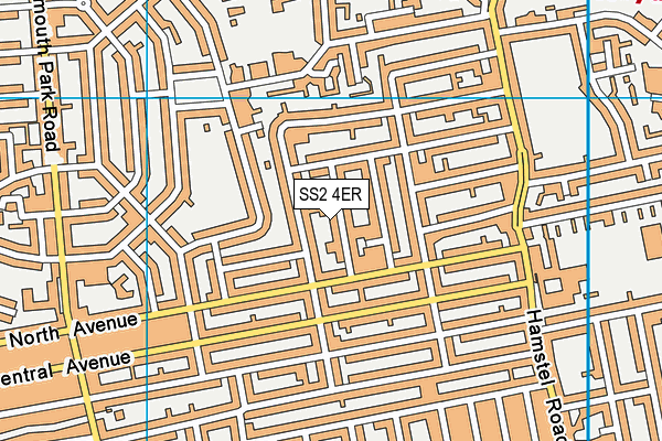 SS2 4ER map - OS VectorMap District (Ordnance Survey)
