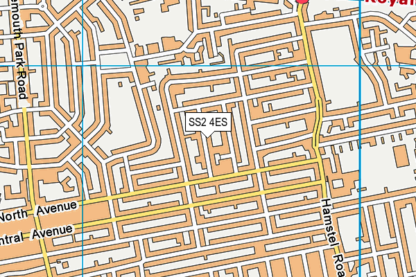 SS2 4ES map - OS VectorMap District (Ordnance Survey)