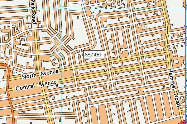 SS2 4ET map - OS VectorMap District (Ordnance Survey)