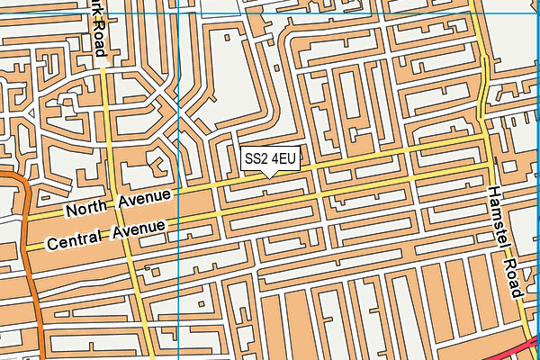 SS2 4EU map - OS VectorMap District (Ordnance Survey)