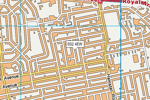 SS2 4EW map - OS VectorMap District (Ordnance Survey)