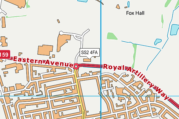 Youth Ground (Garon Park) map (SS2 4FA) - OS VectorMap District (Ordnance Survey)