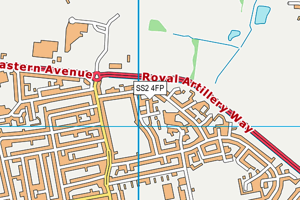 SS2 4FP map - OS VectorMap District (Ordnance Survey)