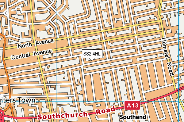 SS2 4HL map - OS VectorMap District (Ordnance Survey)