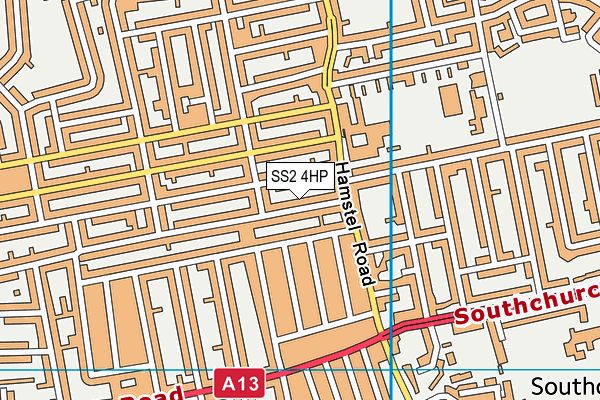 SS2 4HP map - OS VectorMap District (Ordnance Survey)