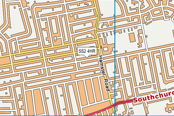 SS2 4HR map - OS VectorMap District (Ordnance Survey)