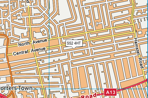 SS2 4HT map - OS VectorMap District (Ordnance Survey)