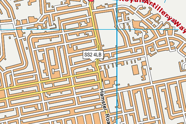 SS2 4LB map - OS VectorMap District (Ordnance Survey)