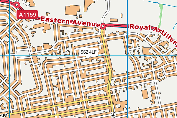 SS2 4LF map - OS VectorMap District (Ordnance Survey)