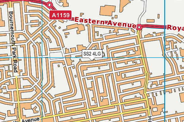 SS2 4LG map - OS VectorMap District (Ordnance Survey)