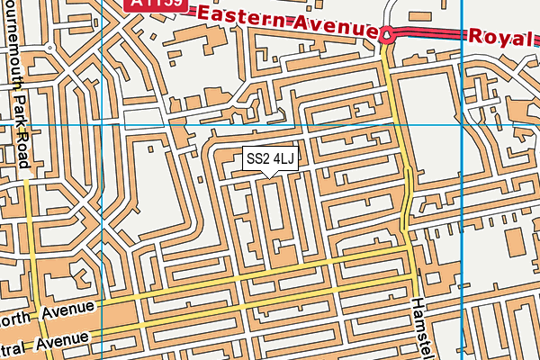 SS2 4LJ map - OS VectorMap District (Ordnance Survey)