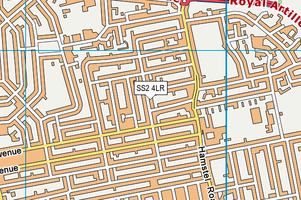 SS2 4LR map - OS VectorMap District (Ordnance Survey)