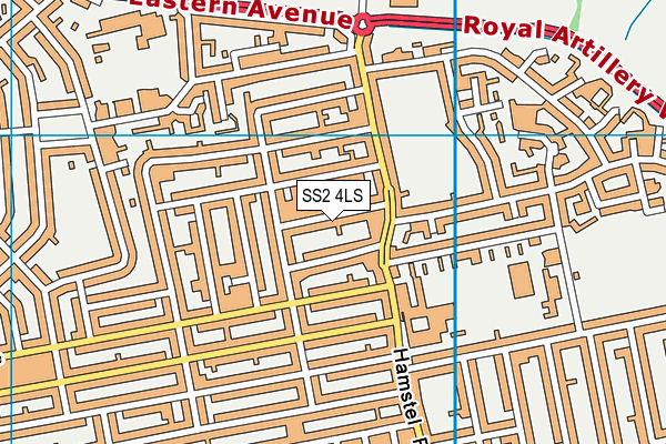 SS2 4LS map - OS VectorMap District (Ordnance Survey)