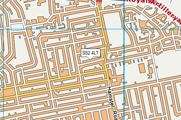 SS2 4LT map - OS VectorMap District (Ordnance Survey)