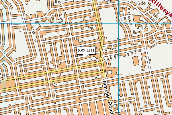 SS2 4LU map - OS VectorMap District (Ordnance Survey)