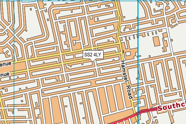 SS2 4LY map - OS VectorMap District (Ordnance Survey)