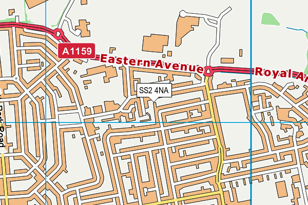 SS2 4NA map - OS VectorMap District (Ordnance Survey)