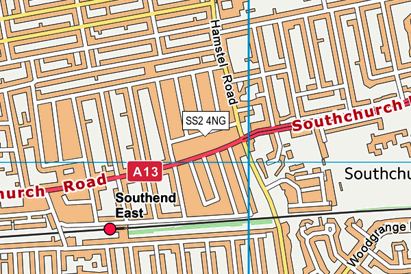 SS2 4NG map - OS VectorMap District (Ordnance Survey)