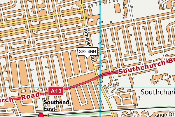 SS2 4NH map - OS VectorMap District (Ordnance Survey)