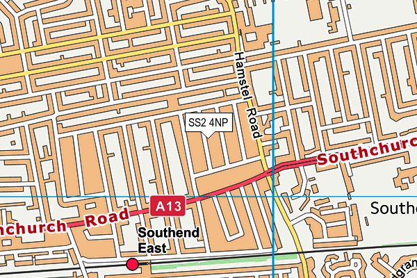 SS2 4NP map - OS VectorMap District (Ordnance Survey)