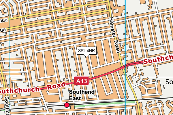 SS2 4NR map - OS VectorMap District (Ordnance Survey)