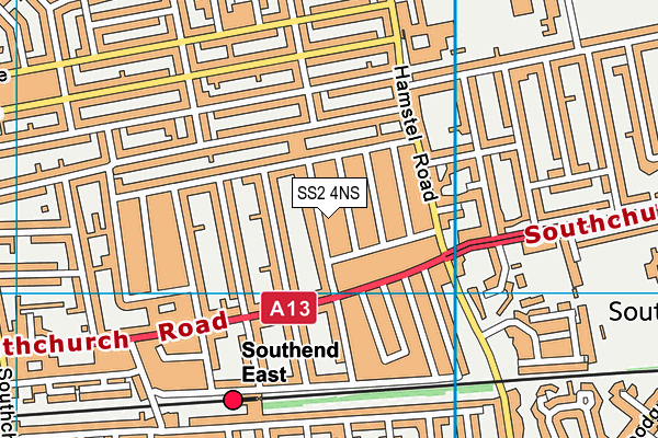 SS2 4NS map - OS VectorMap District (Ordnance Survey)