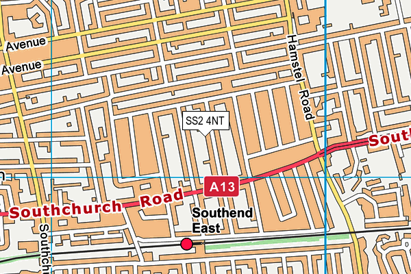 SS2 4NT map - OS VectorMap District (Ordnance Survey)