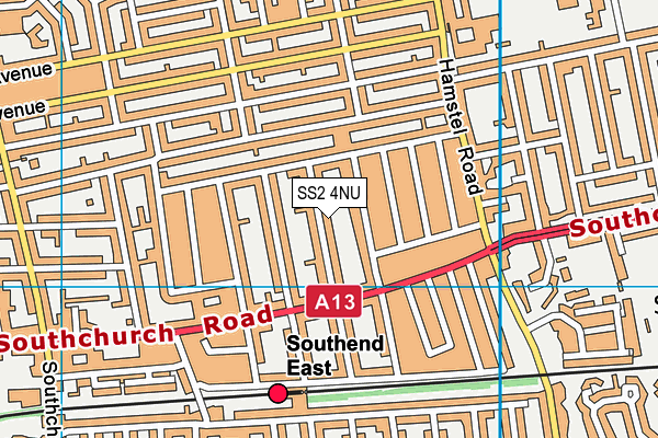 SS2 4NU map - OS VectorMap District (Ordnance Survey)