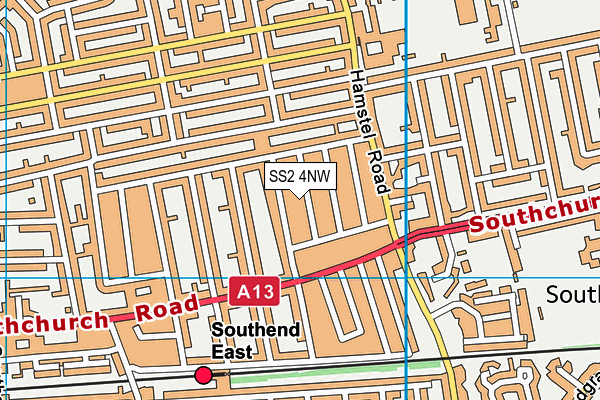 SS2 4NW map - OS VectorMap District (Ordnance Survey)