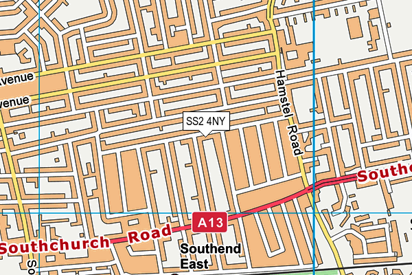 SS2 4NY map - OS VectorMap District (Ordnance Survey)