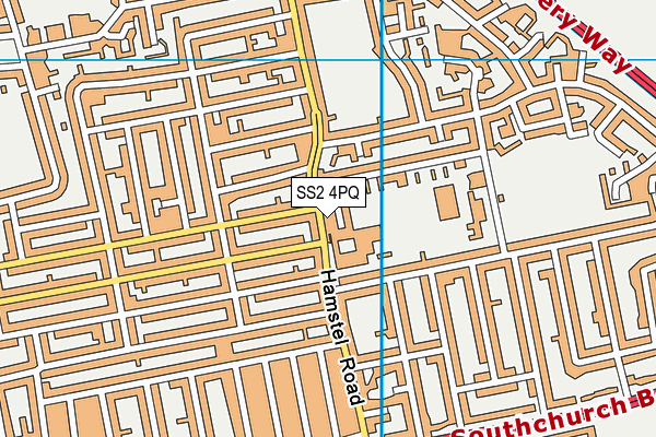 SS2 4PQ map - OS VectorMap District (Ordnance Survey)