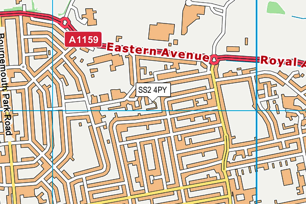 SS2 4PY map - OS VectorMap District (Ordnance Survey)