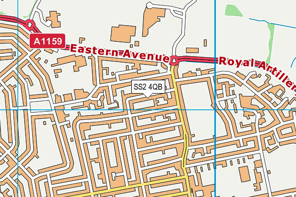 SS2 4QB map - OS VectorMap District (Ordnance Survey)