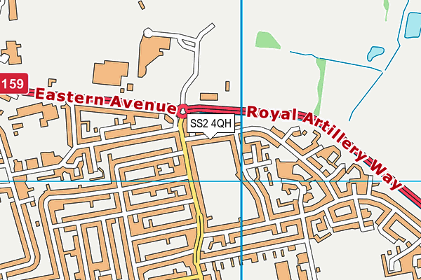 SS2 4QH map - OS VectorMap District (Ordnance Survey)