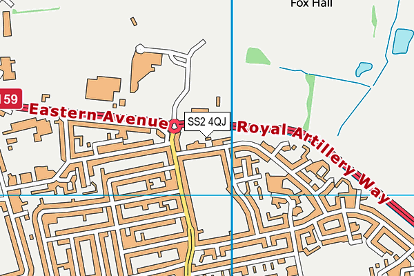 SS2 4QJ map - OS VectorMap District (Ordnance Survey)